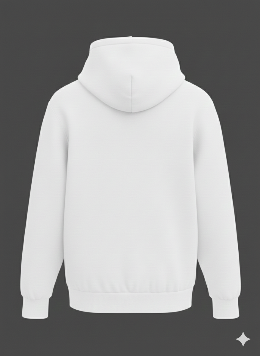 Premium White Raglan Hoodie