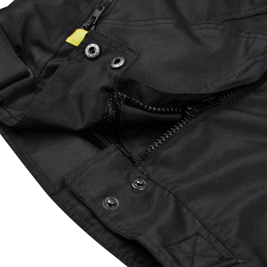 Black Motorcycle Protective Riding Pants with Reflective Accents