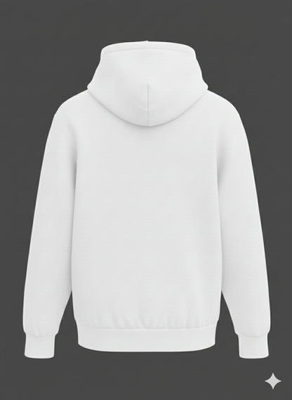 Premium White Raglan Hoodie