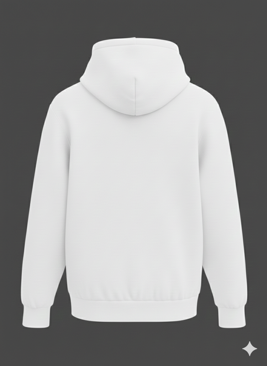 Premium White Raglan Hoodie