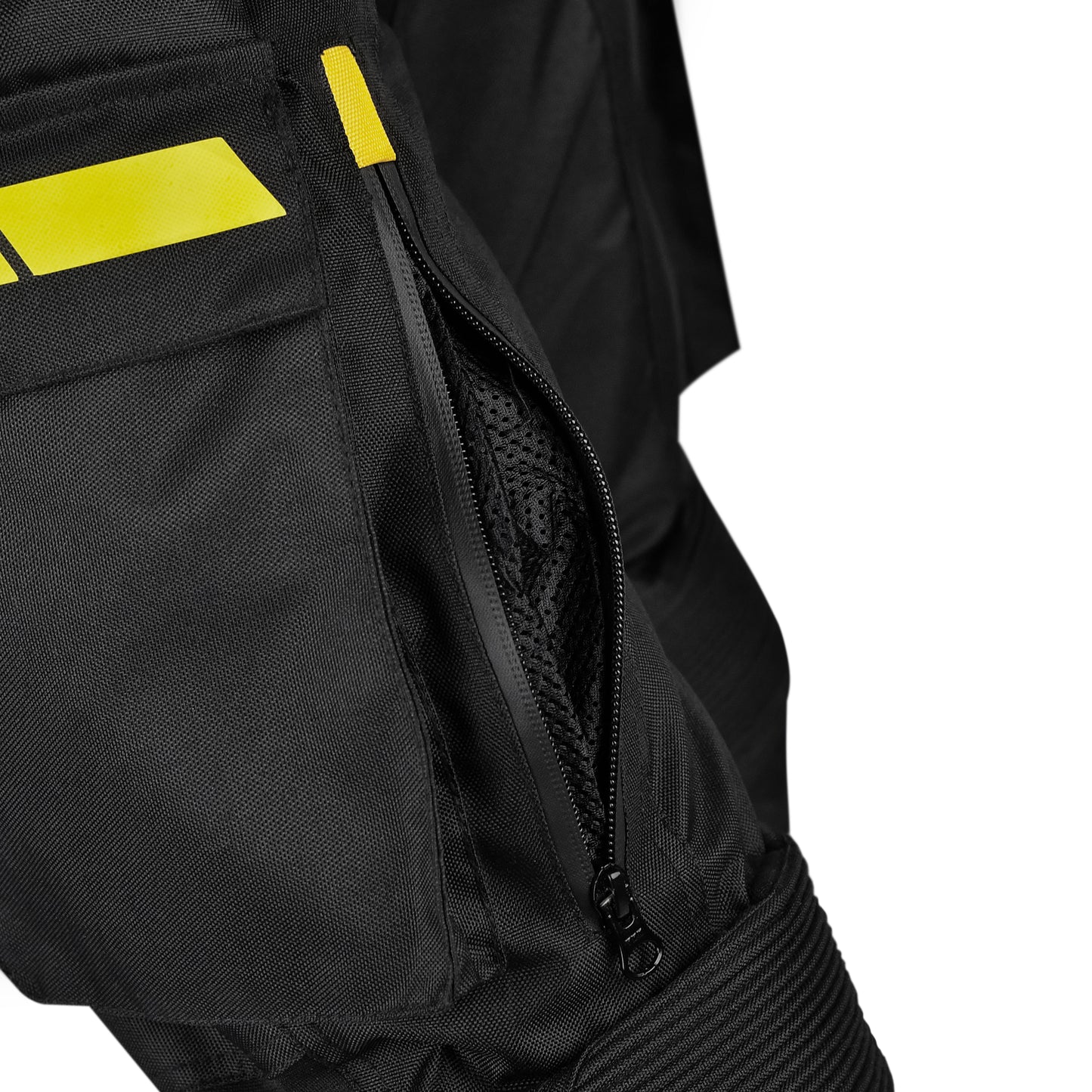 Black Motorcycle Protective Riding Pants with Reflective Accents