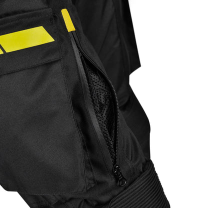 Black Motorcycle Protective Riding Pants with Reflective Accents