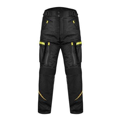 Black Motorcycle Protective Riding Pants with Reflective Accents