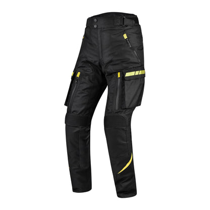 Black Motorcycle Protective Riding Pants with Reflective Accents